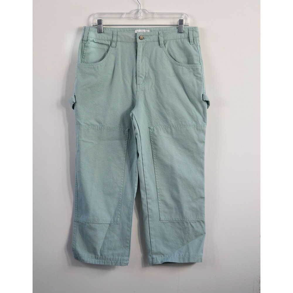 NWOT Teddy Fresh Pants Double Front Knee Green Work Carpenter Pants Size 30